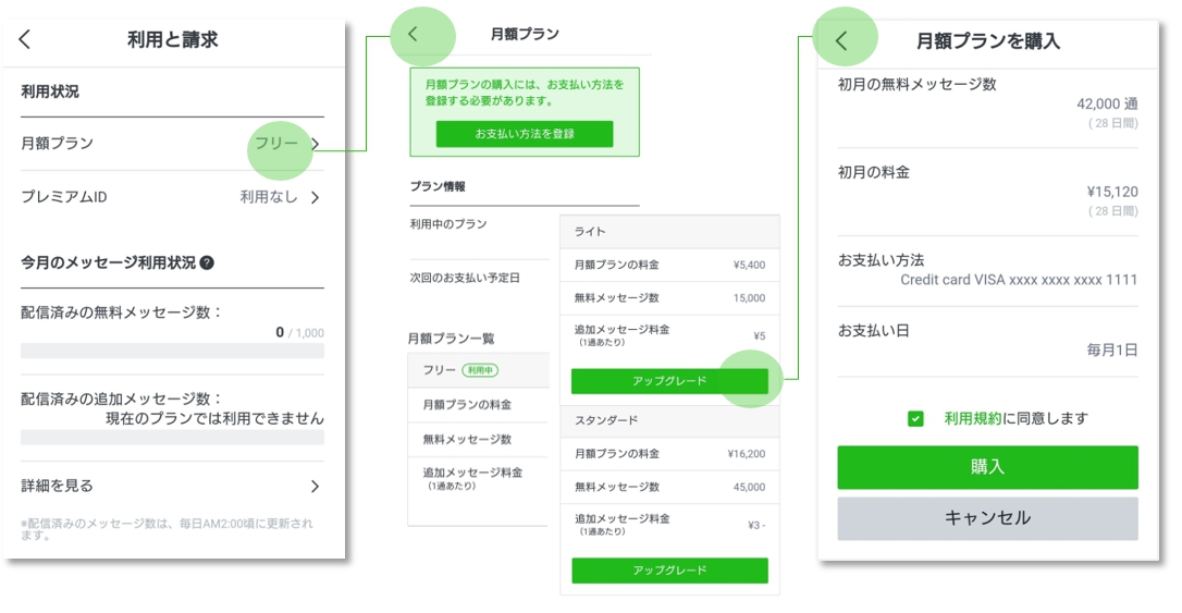料金プラン変更2 Androidで料金プラン変更
