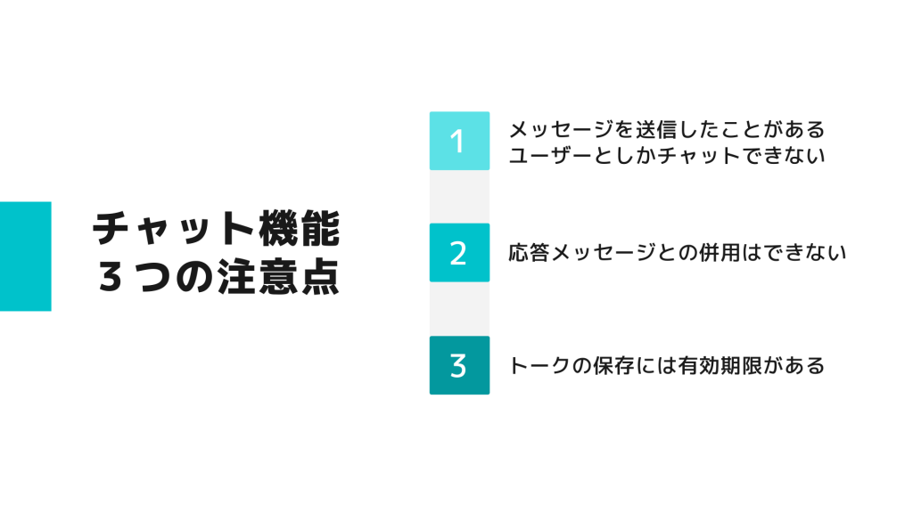 チャット機能3つの注意点